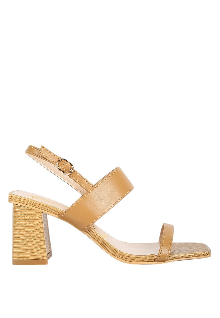 Sandalias Kirk con tacón de bloque y elásticos laterales