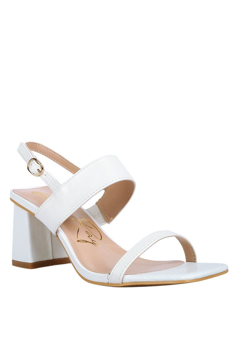 Kirk Elasticated Gussets Block Heel Sandals