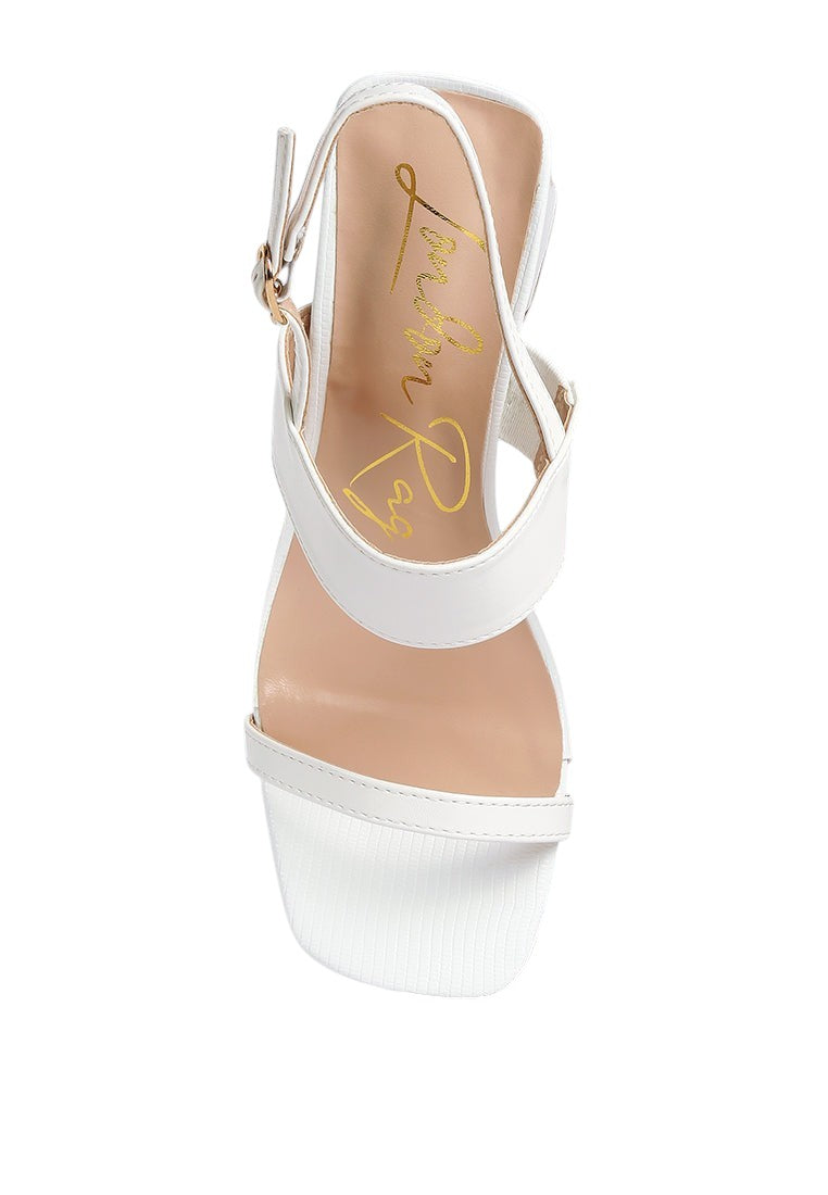 Kirk Elasticated Gussets Block Heel Sandals