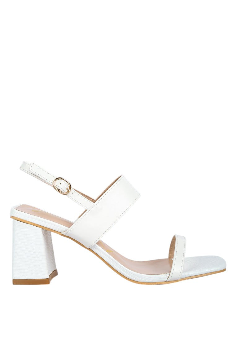 Kirk Elasticated Gussets Block Heel Sandals