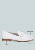 Kita Braided Strap Detail Loafers