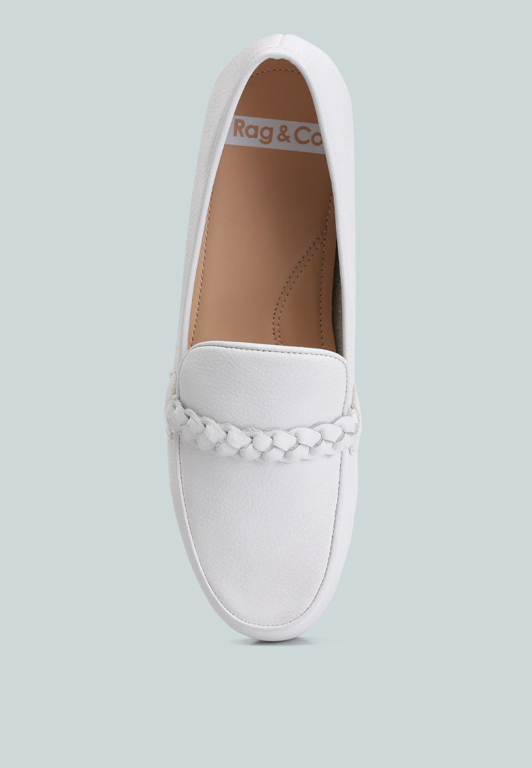 Kita Braided Strap Detail Loafers