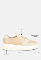 Baskets en cuir bicolore Kjaer