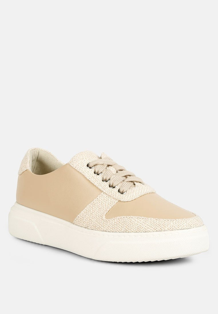 Baskets en cuir bicolore Kjaer