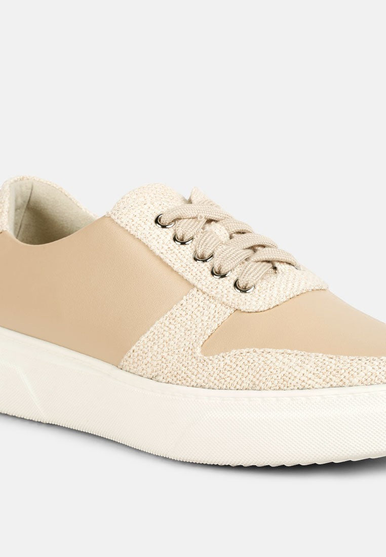 Baskets en cuir bicolore Kjaer