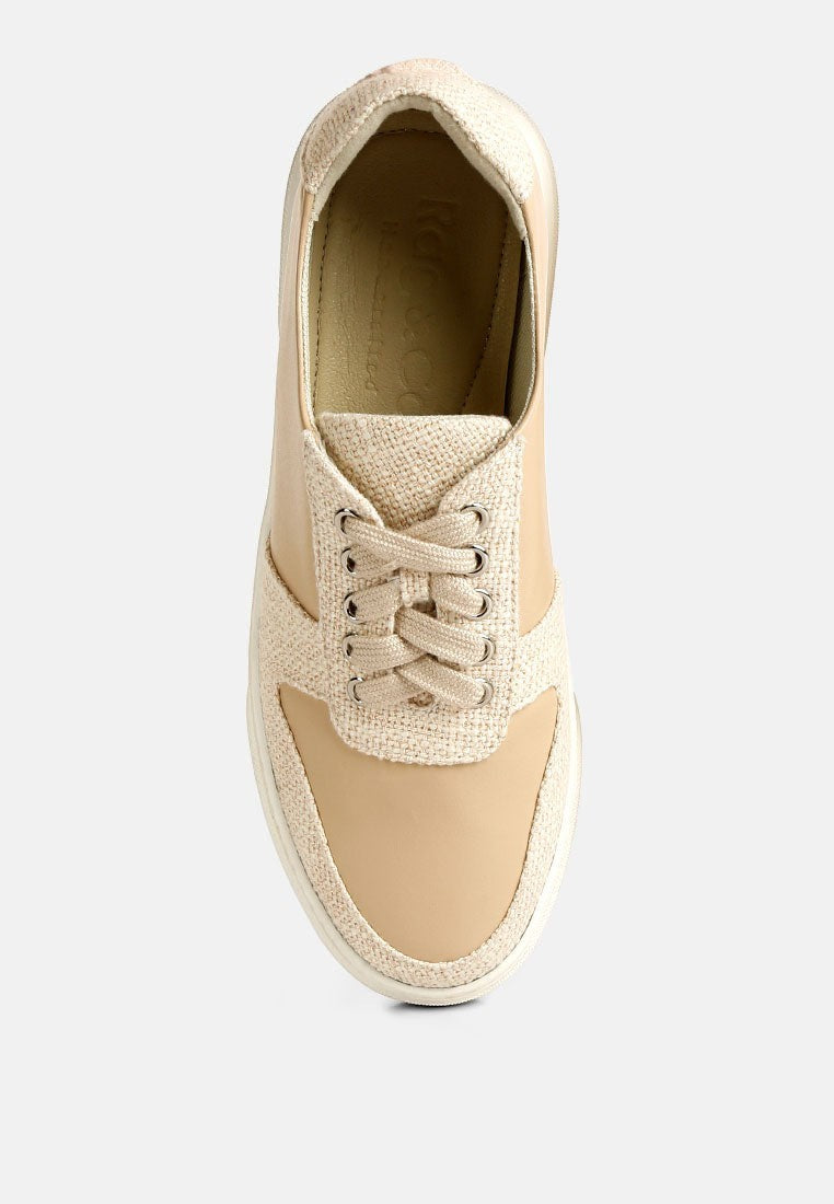 Baskets en cuir bicolore Kjaer