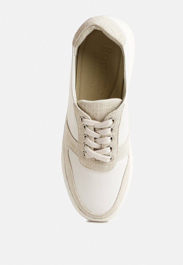 Baskets en cuir bicolore Kjaer