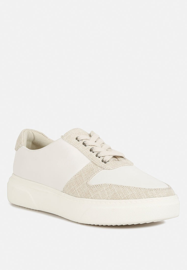 Baskets en cuir bicolore Kjaer