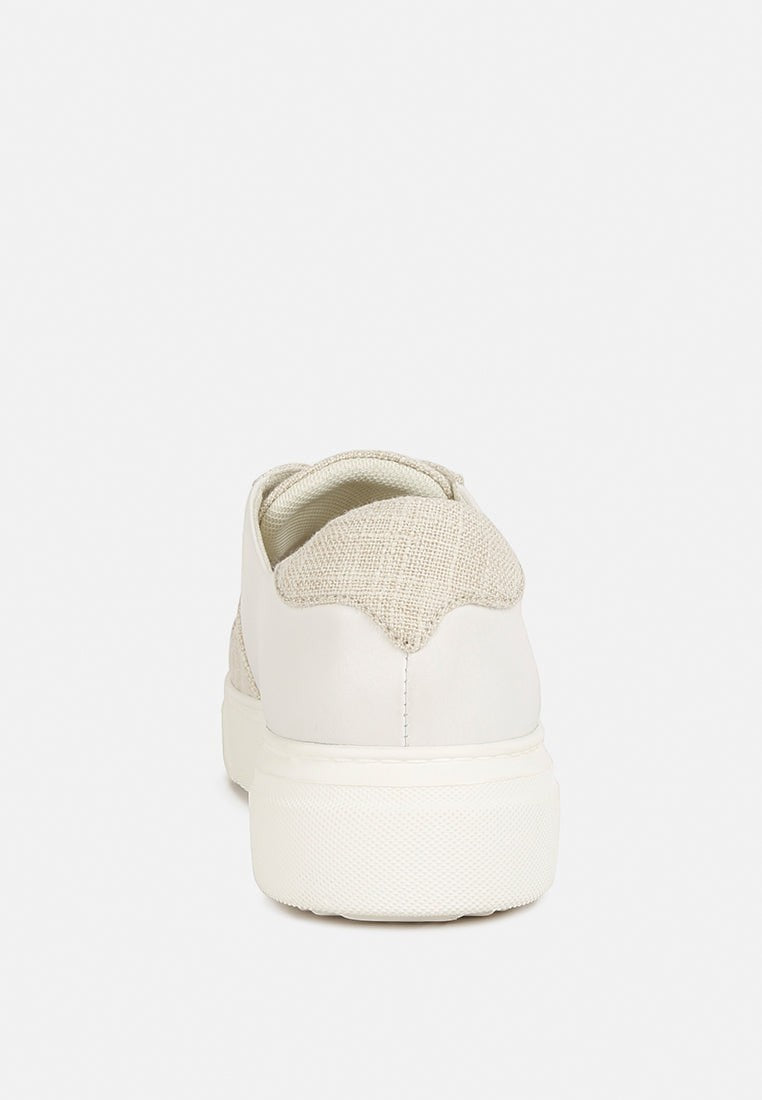 Baskets en cuir bicolore Kjaer