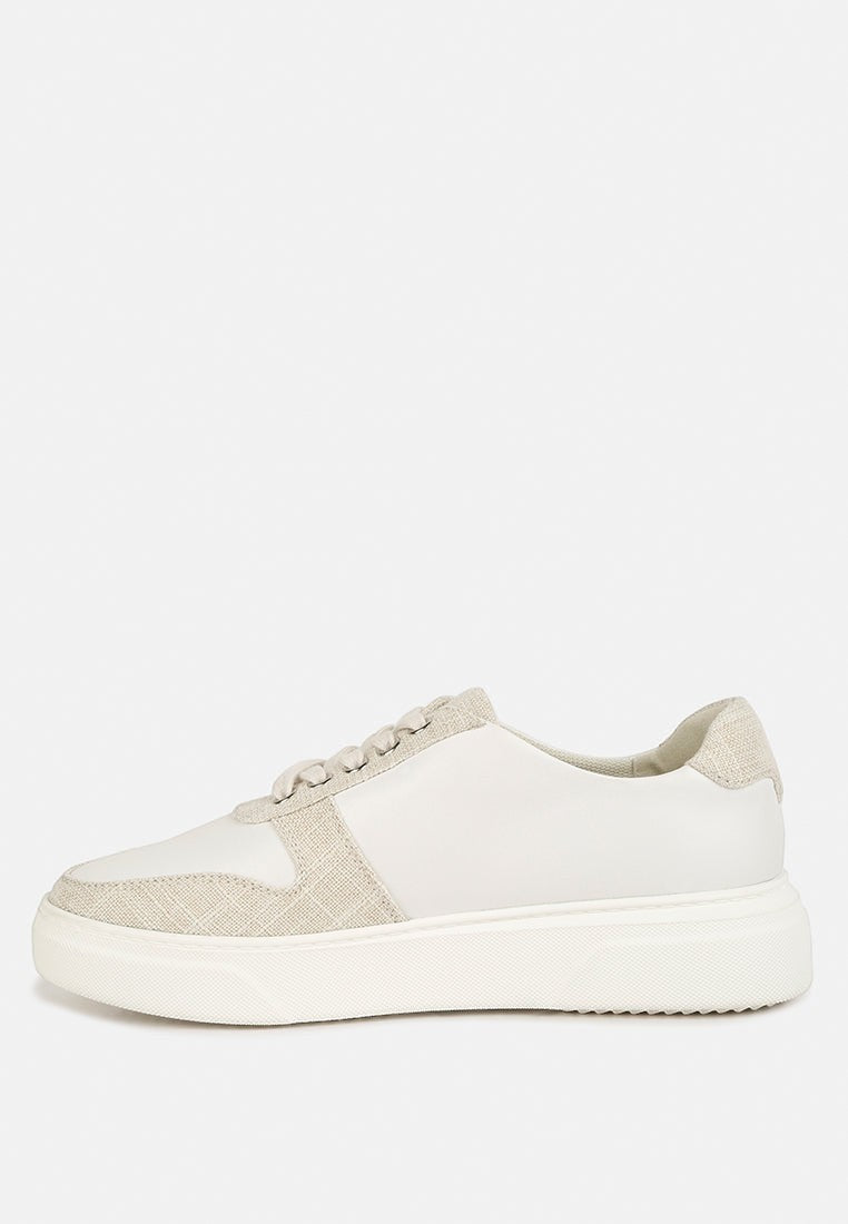 Baskets en cuir bicolore Kjaer