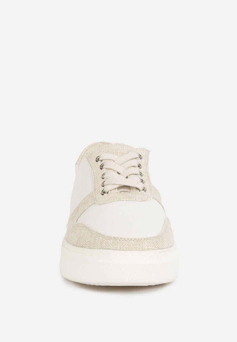 Baskets en cuir bicolore Kjaer