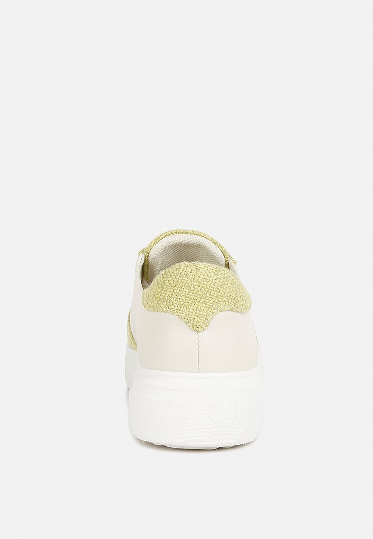 Baskets en cuir bicolore Kjaer