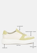 Baskets en cuir bicolore Kjaer