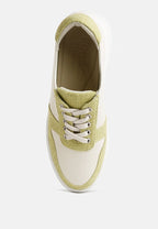 Baskets en cuir bicolore Kjaer