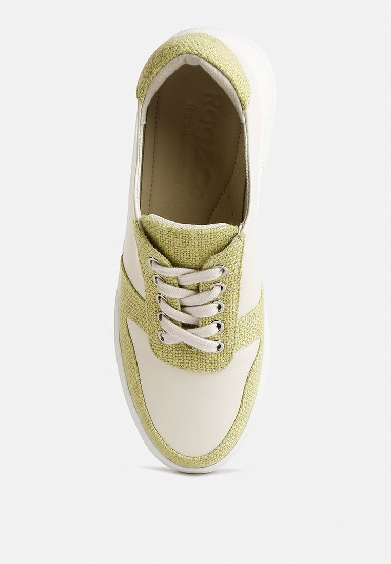 Baskets en cuir bicolore Kjaer