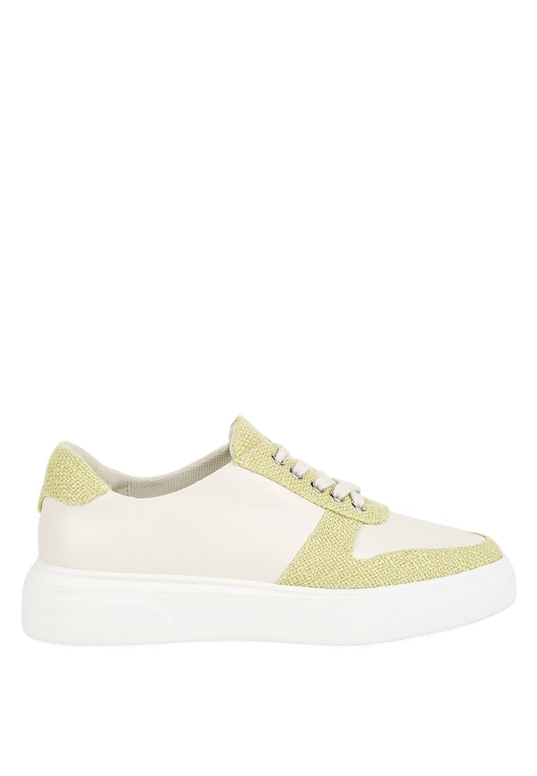 Kjaer Dual Tone Leather Sneakers