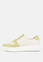 Baskets en cuir bicolore Kjaer