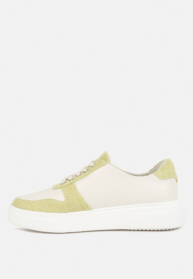 Baskets en cuir bicolore Kjaer