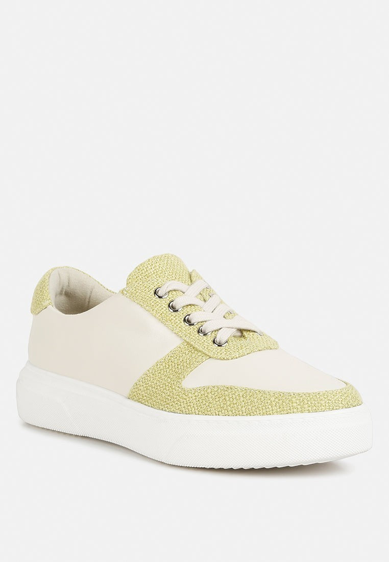 Baskets en cuir bicolore Kjaer
