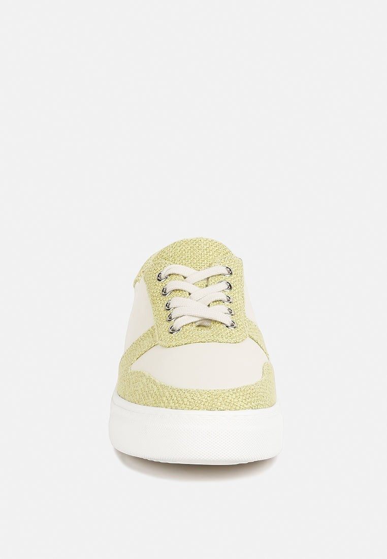Baskets en cuir bicolore Kjaer