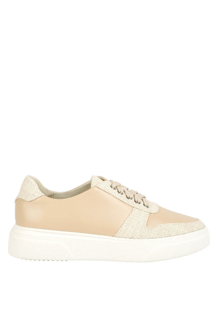 Kjaer Dual Tone Leather Sneakers