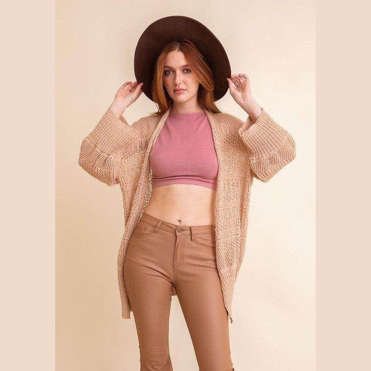 Knit Netted Cardigan - VacationGrabs