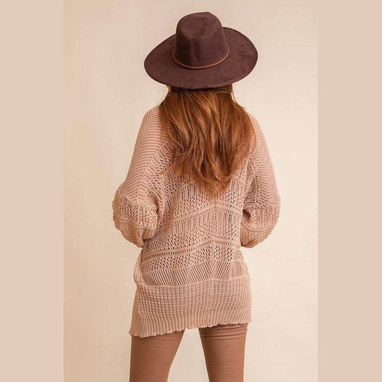 Knit Netted Cardigan - VacationGrabs