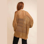 Knit Netted Cardigan - VacationGrabs