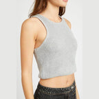 Knit Racer Back Tank Top - VacationGrabs