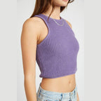 Knit Racer Back Tank Top - VacationGrabs