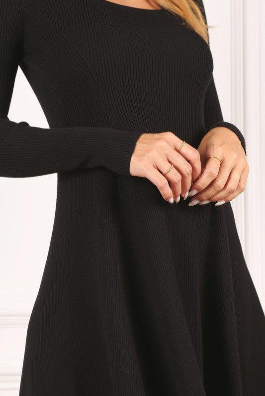 Women's Dresses Knitted Fit and Flare Dress