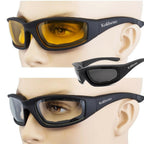 Kofidwo goggles for motorcycle, yellow and gray lenses, durable design