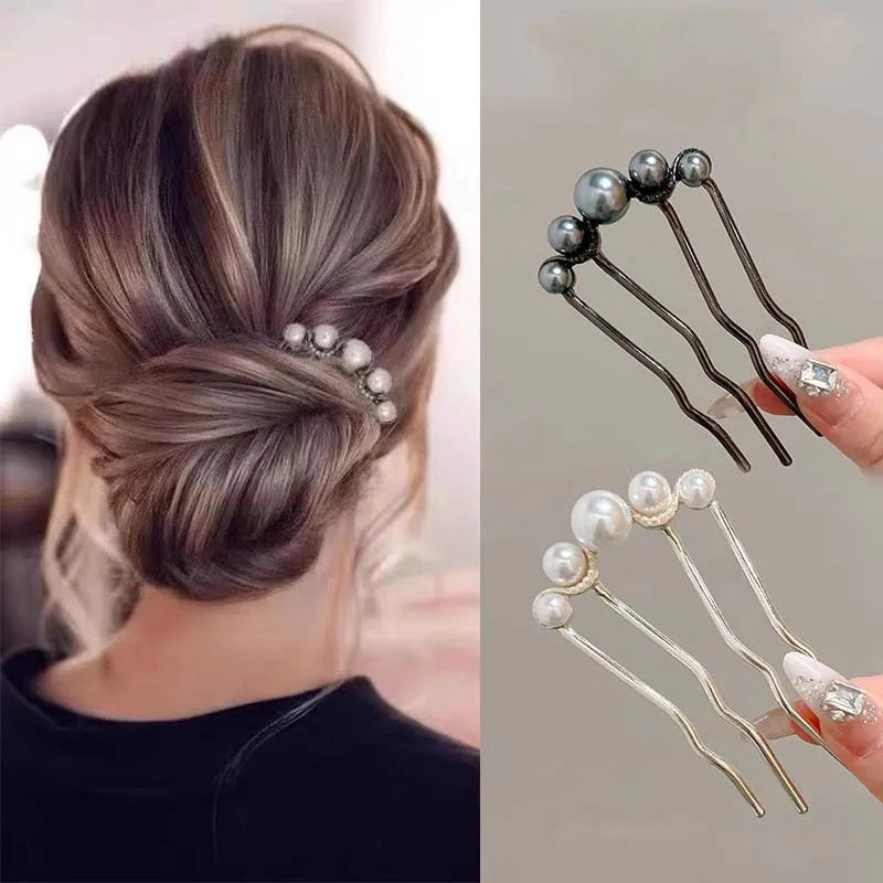 Korean pearl hairpins for women, stylish, versatile for various hairstyles