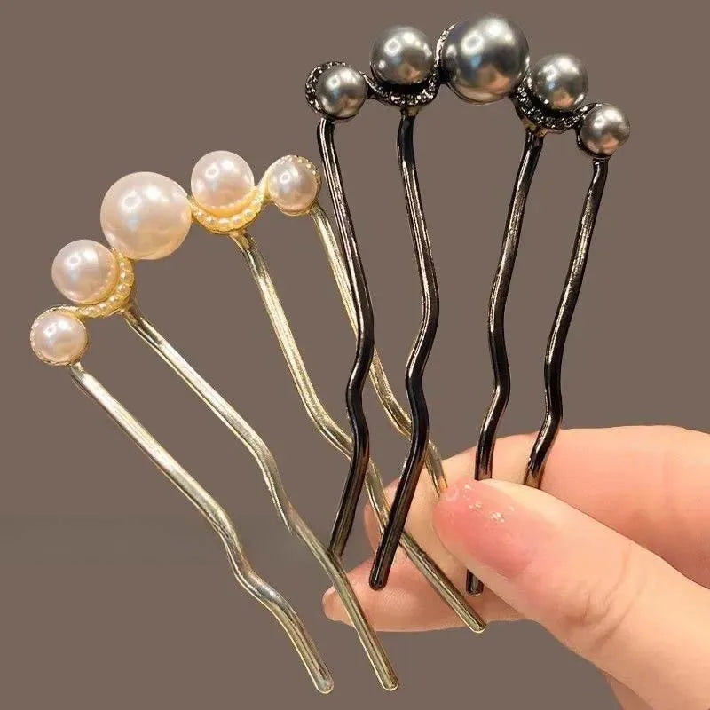 Korean pearl hairpins for women, elegant accessory for various hairstyles