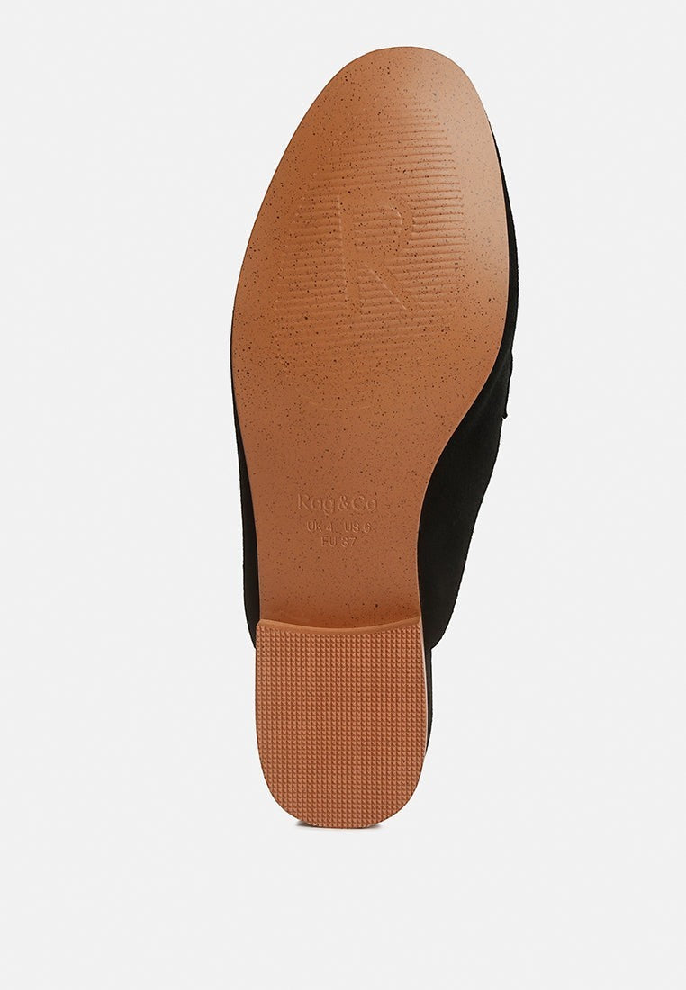 Krizia Chunky Chain Suede Slip On Mules