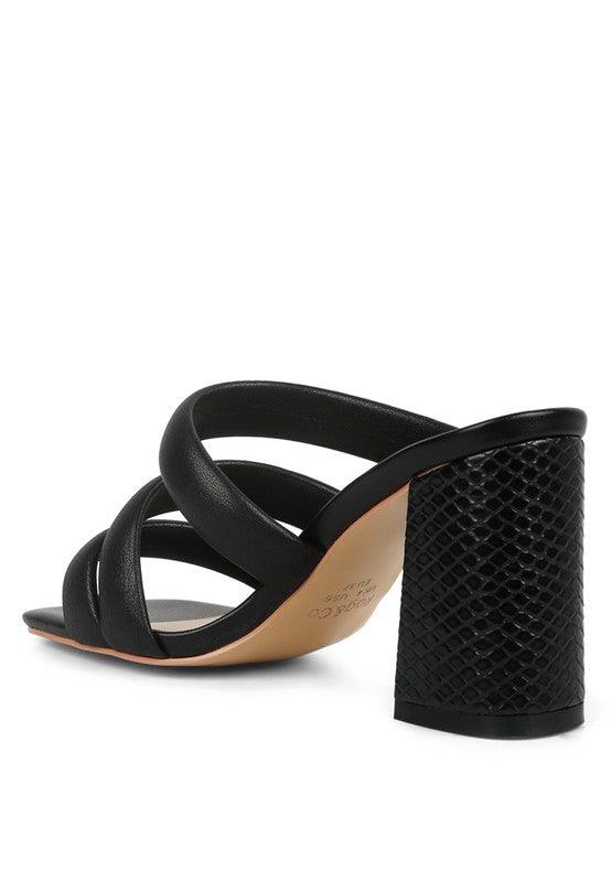 Women's Shoes - Sandals Kywe Textured Heel Chunky Strap Sandals
