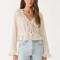 Women's lace black blouse for casual outings and stylish layering