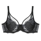 Black lace bras with intricate detailing for elegant lingerie