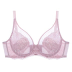 Pink lace bras with delicate floral designs for everyday elegance