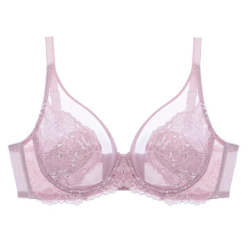 Pink lace bras with delicate floral designs for everyday elegance
