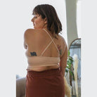 Leto Accessories lace high neck top women with elegant design and stylish back view