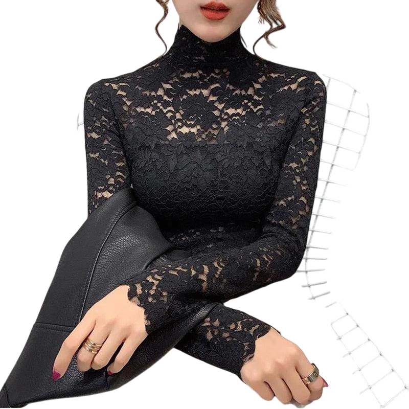 VacationGrabs Lace Tops for Women - Elegant Black Style