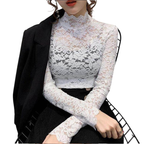 VacationGrabs Lace Tops for Women - Elegant High Neck Style