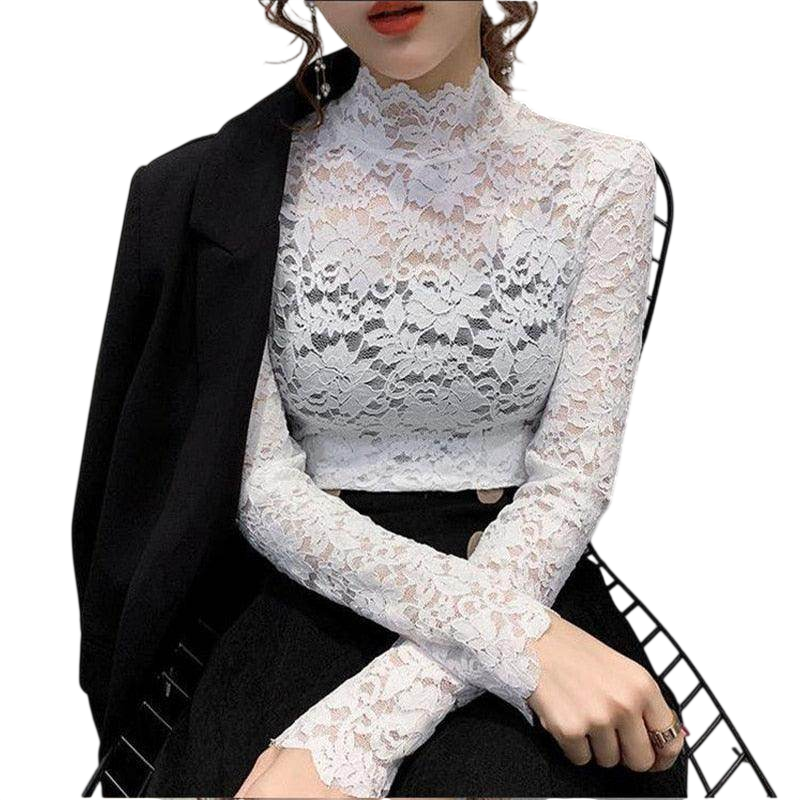 VacationGrabs Lace Tops for Women - Elegant Black Style