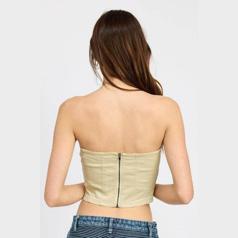Lace Up Corset Bustier Top - VacationGrabs