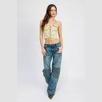Lace Up Corset Bustier Top - VacationGrabs