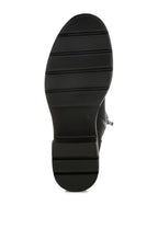 Sole of Rag Company lace up high ankle boots featuring a durable textured design for stability