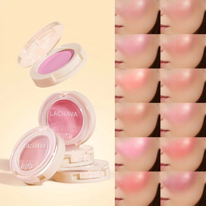 Lachava blush powder in soft pink for radiant cheek color