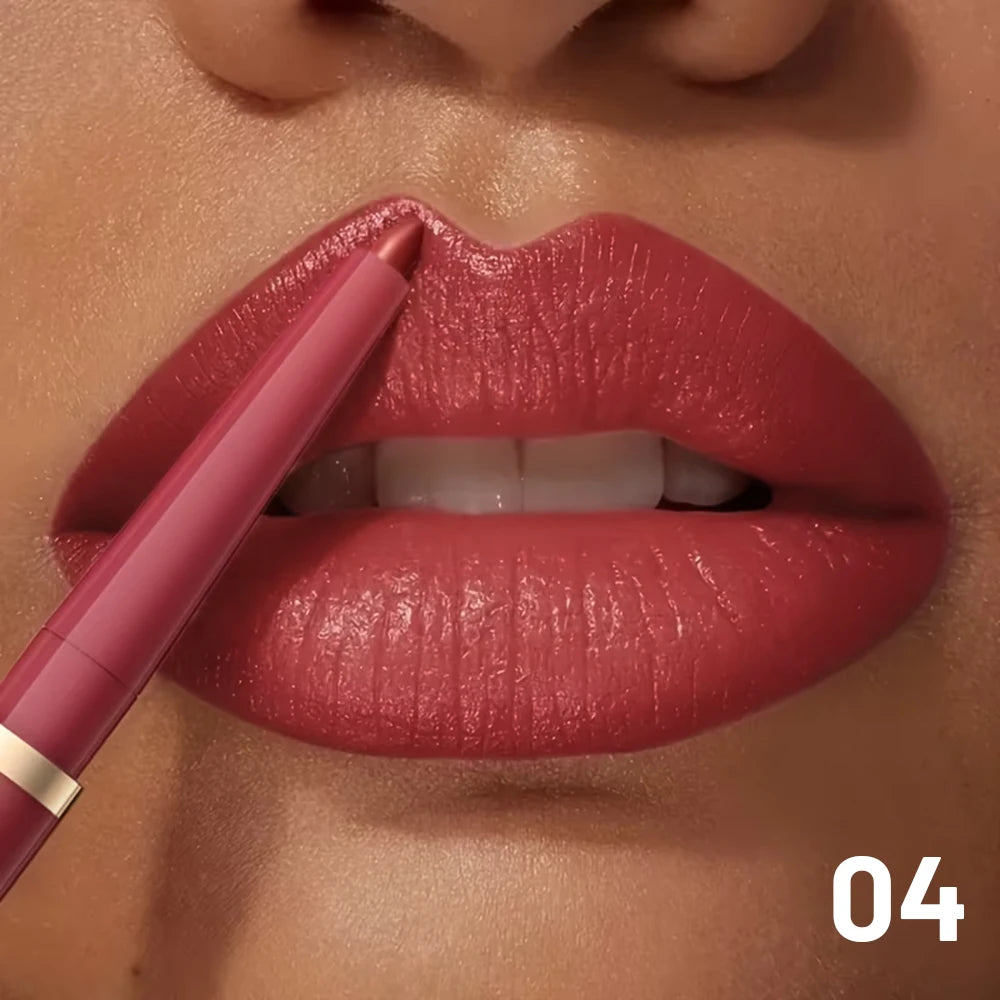 Lips with lip liner in shade 04 for a polished look