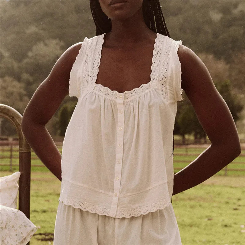 Women's white ladies boho top, lightweight cotton for casual wear